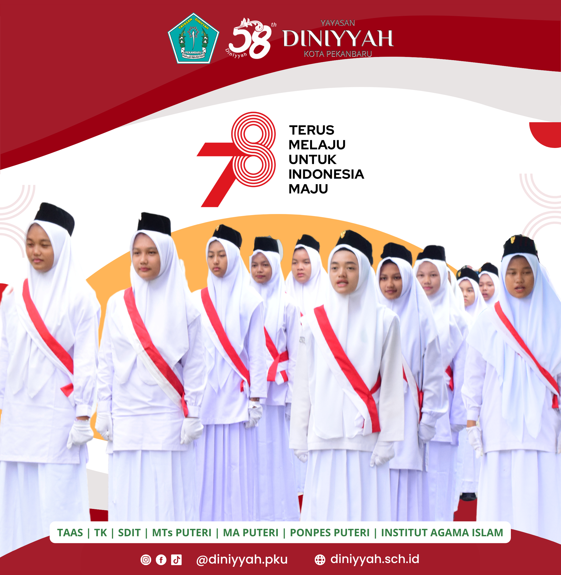 Upacara Bendera 17 Agustus 2023: Memperingati Kemerdekaan dengan Semangat Kebangsaan di Yayasan Diniyyah Kota Pekanbaru